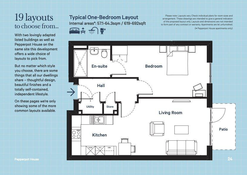 Godalming One Bed Layout