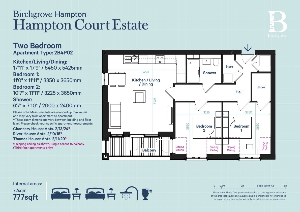 Hampton Court 2bed Layouts