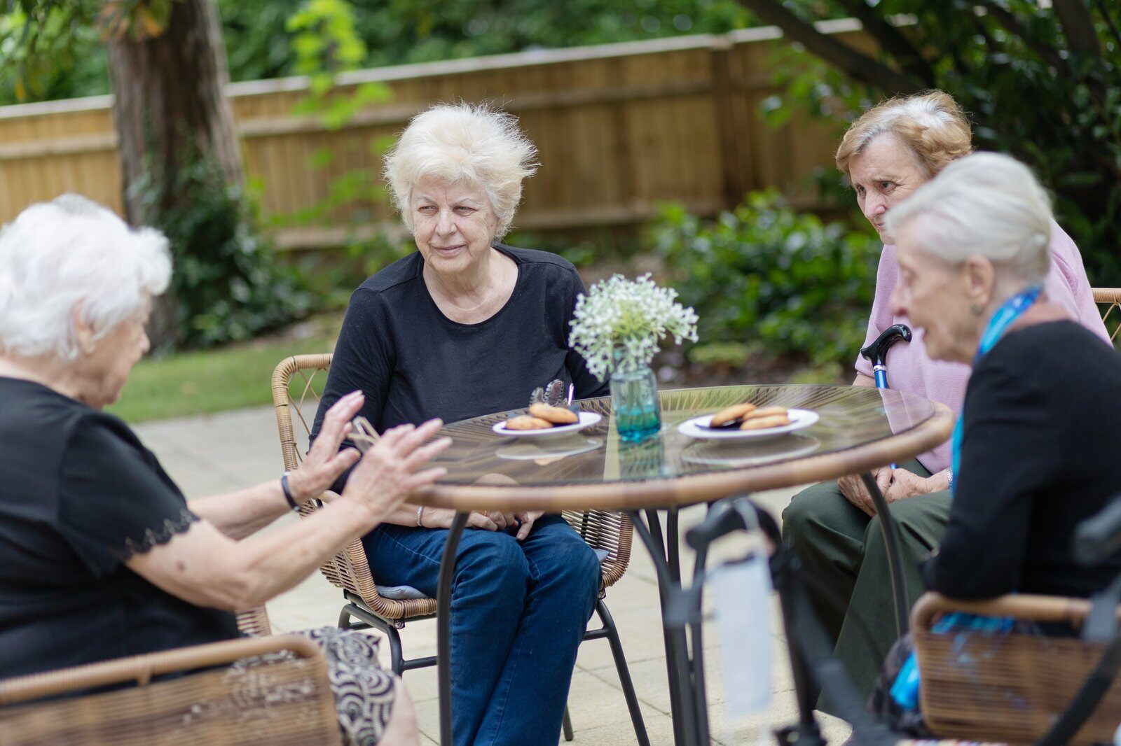 Residents on terrace